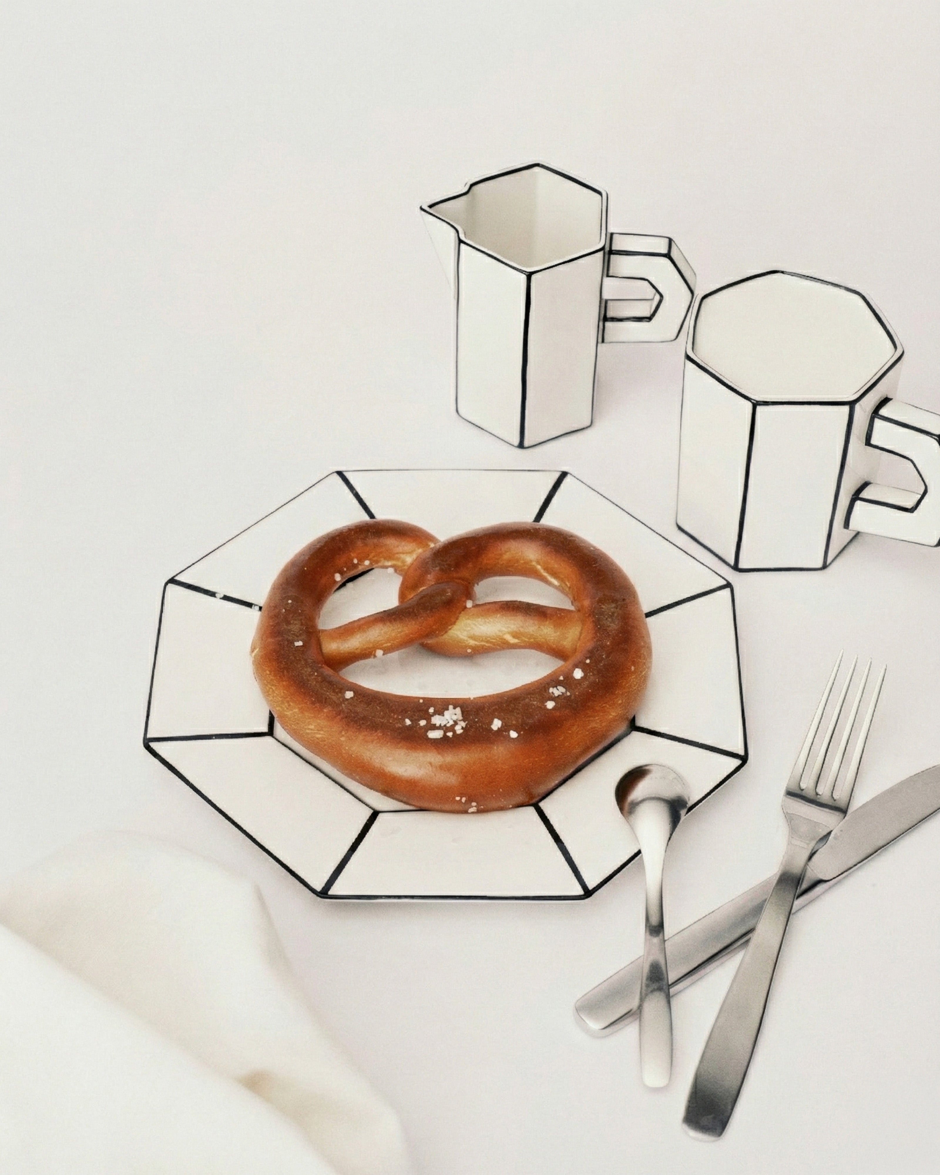 Serax Carte Blanche džbán bílo-černý porcelán