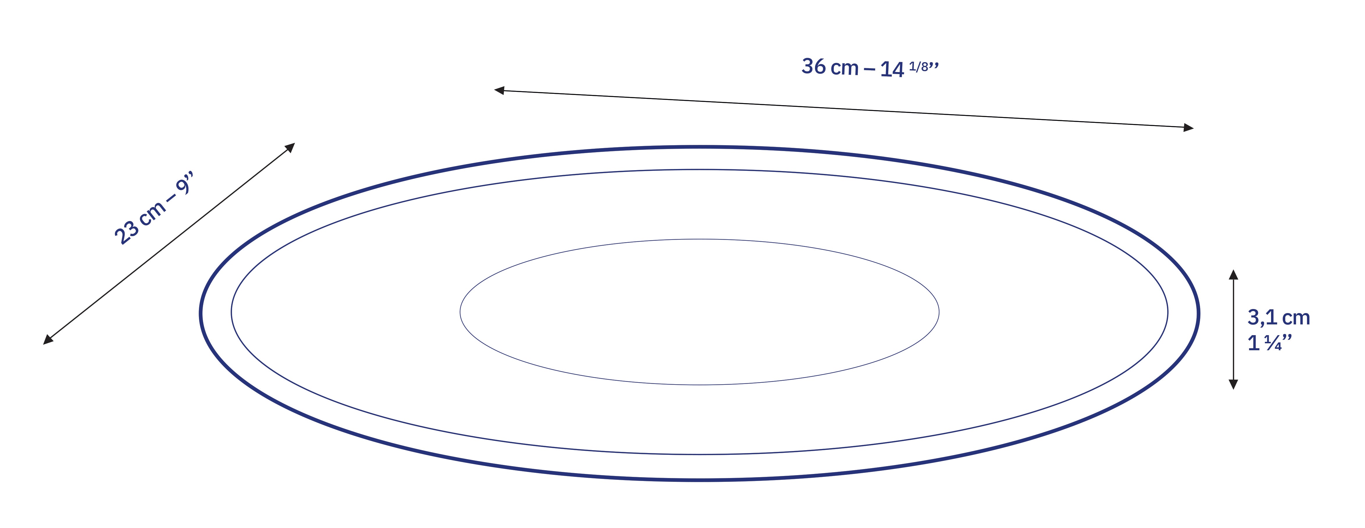Duralex Lys ovl alný servírovací talíř 36 cm skleněný