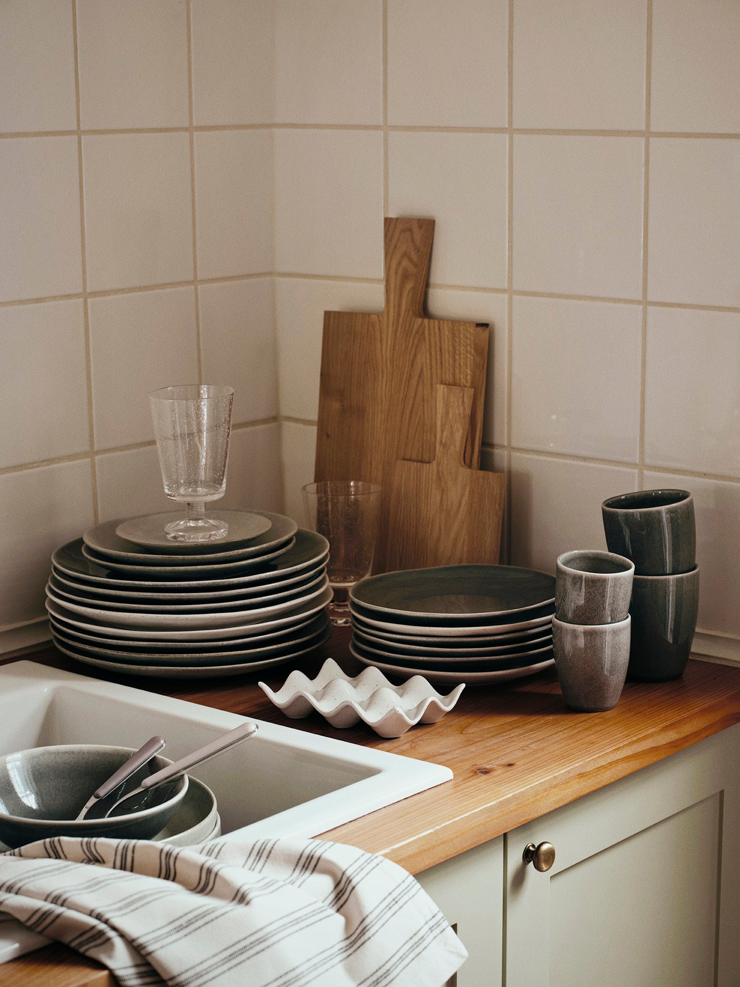 Broste Copenhagen Nordic Rain talíř jídelní kameninový