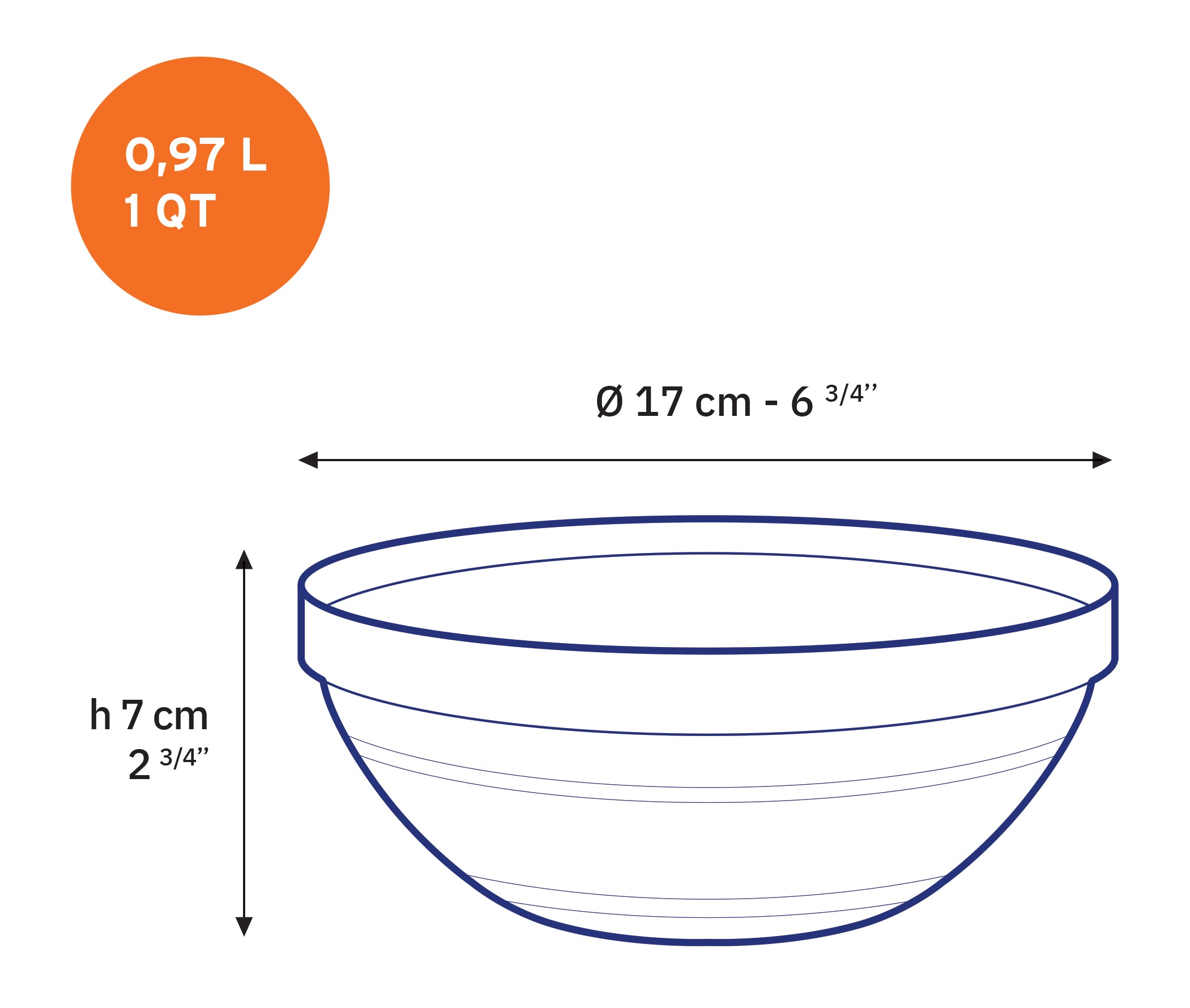 Duralex Le Gigogne salátová mísa 97 cl zelená 17 cm