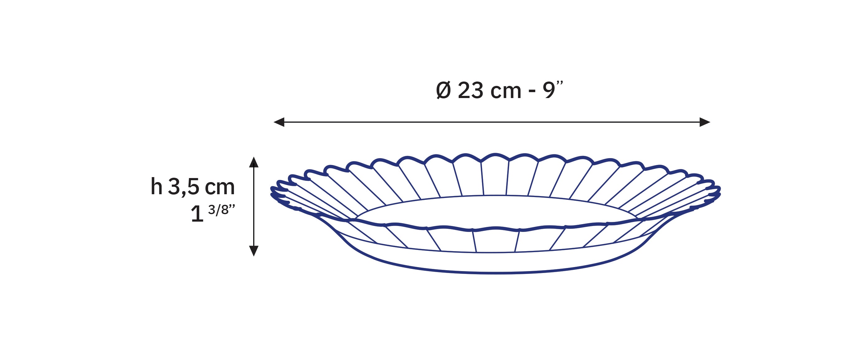 Duralex Picardie hluboký talíř 23 cm modrý 6 ks