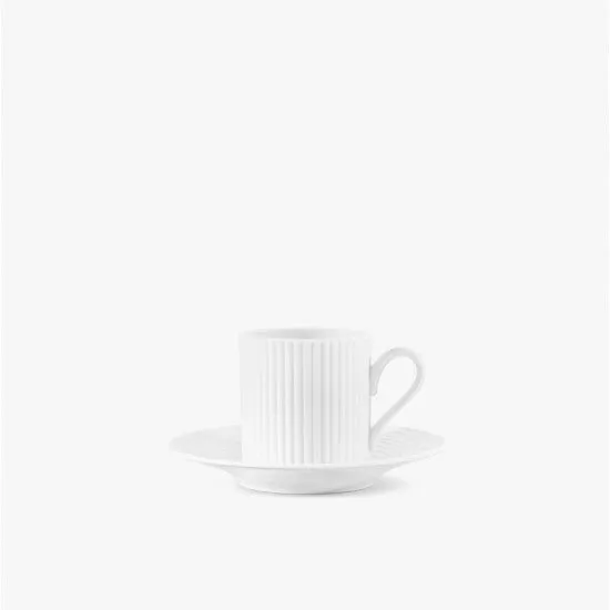 Augarten Plissée šálek na espresso bílý porcelán