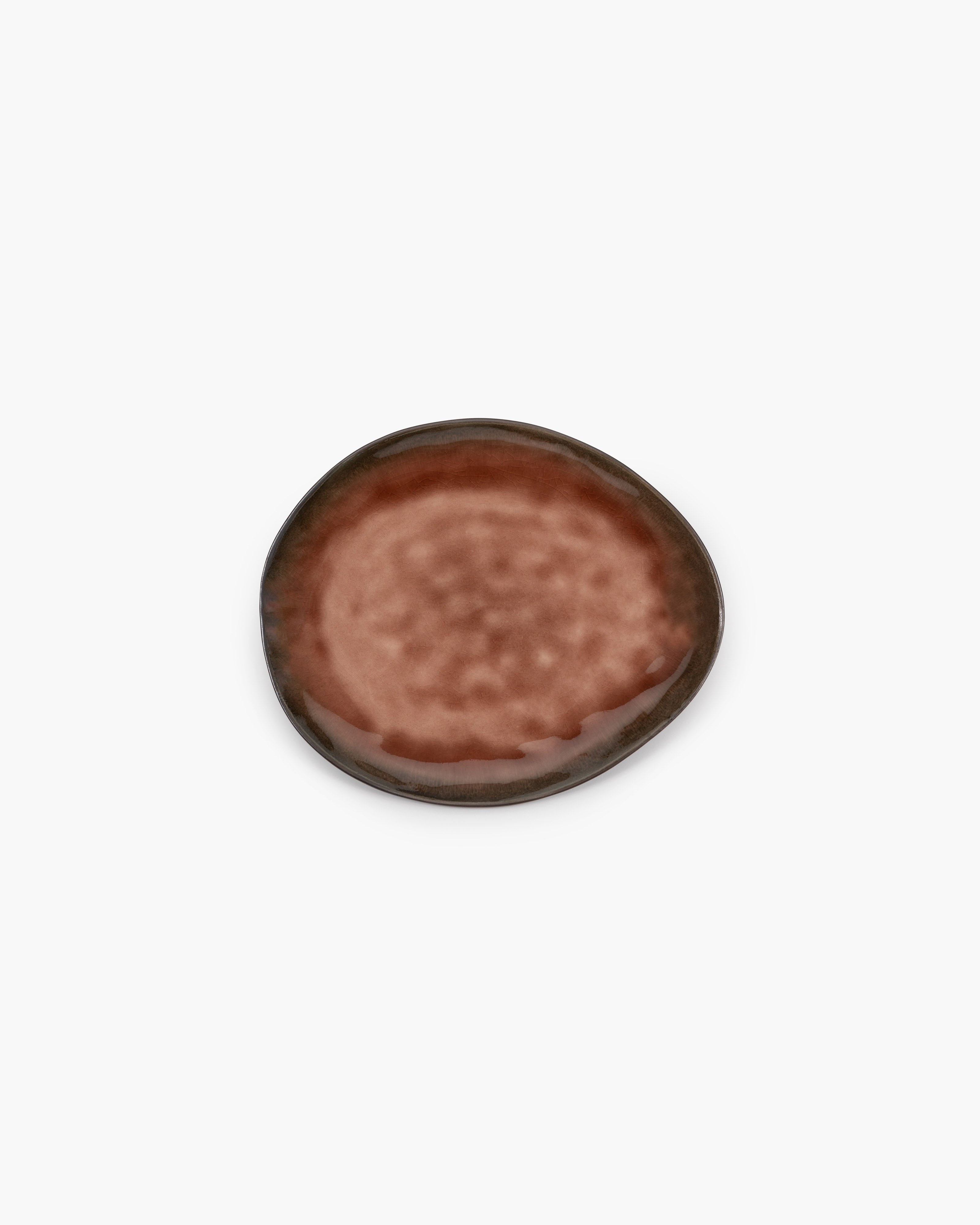 Serax Pure talíř oválný M hnědý kameninový