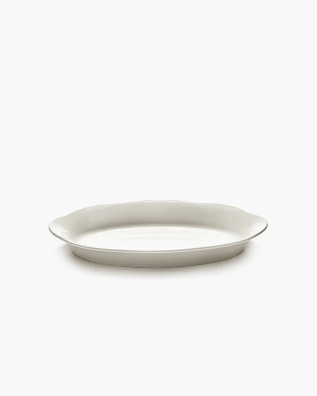 Serax Silhouette talíř hluboký oválný M bílý porcelán