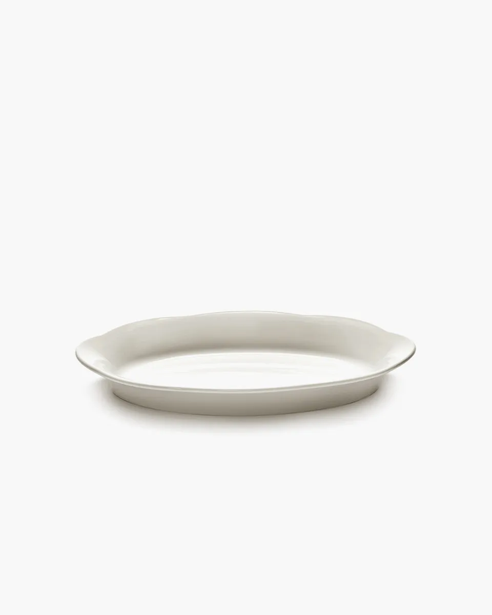 Serax Silhouette talíř hluboký oválný M bílý porcelán