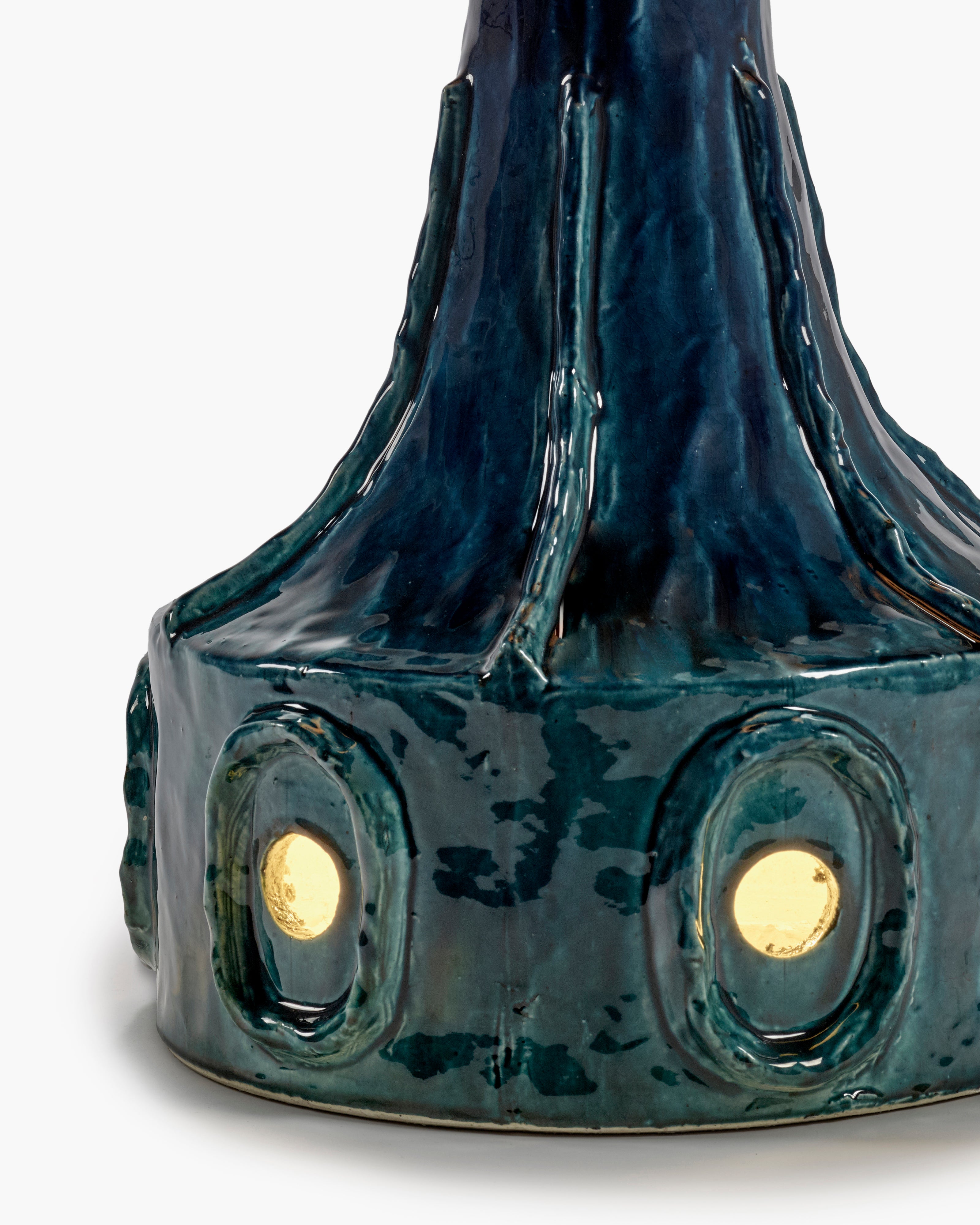 Serax Georgia stolní lampa tmavě modrá keramika