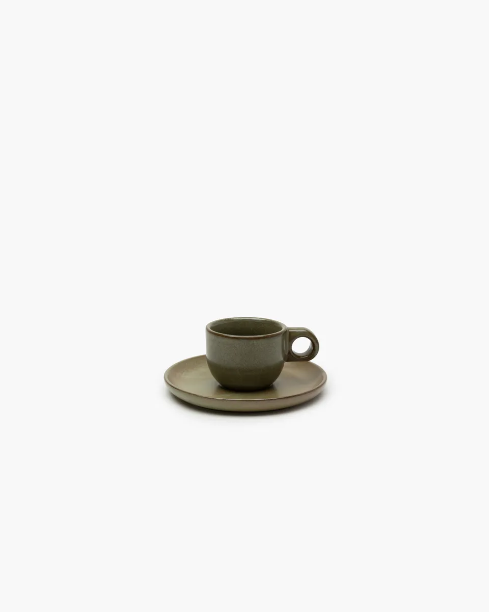 Serax Surface espresso šálek s podšálkem zelený camogreen