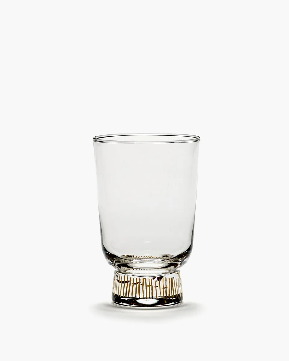 Serax Feast sklenice 33 cl čirá zlaté proužky