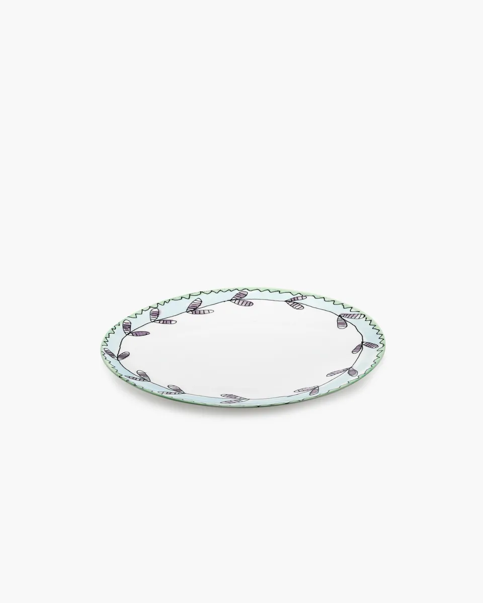 Serax Midnight Flowers Blossom Milk talíř růžový porcelán