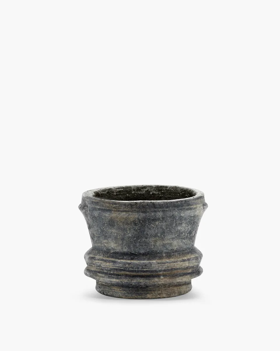 Serax Mesa Planter 01 S květináč černý glazovaný