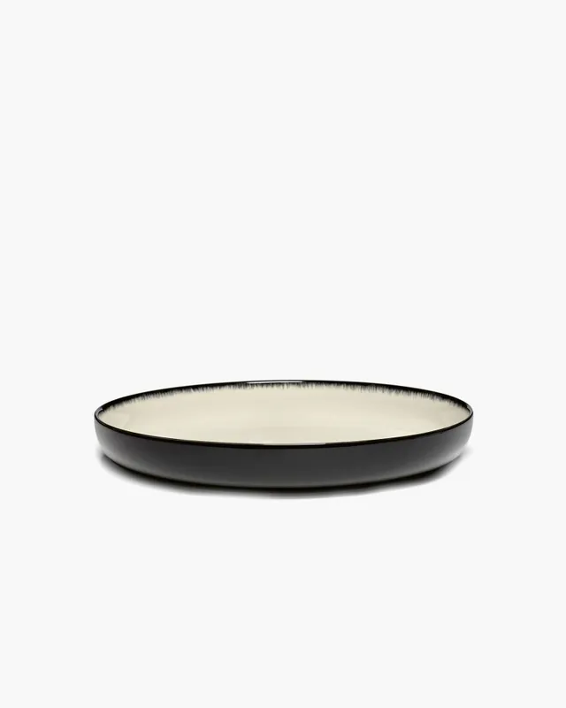 Serax Dé hluboký talíř XL bílo-černý porcelán