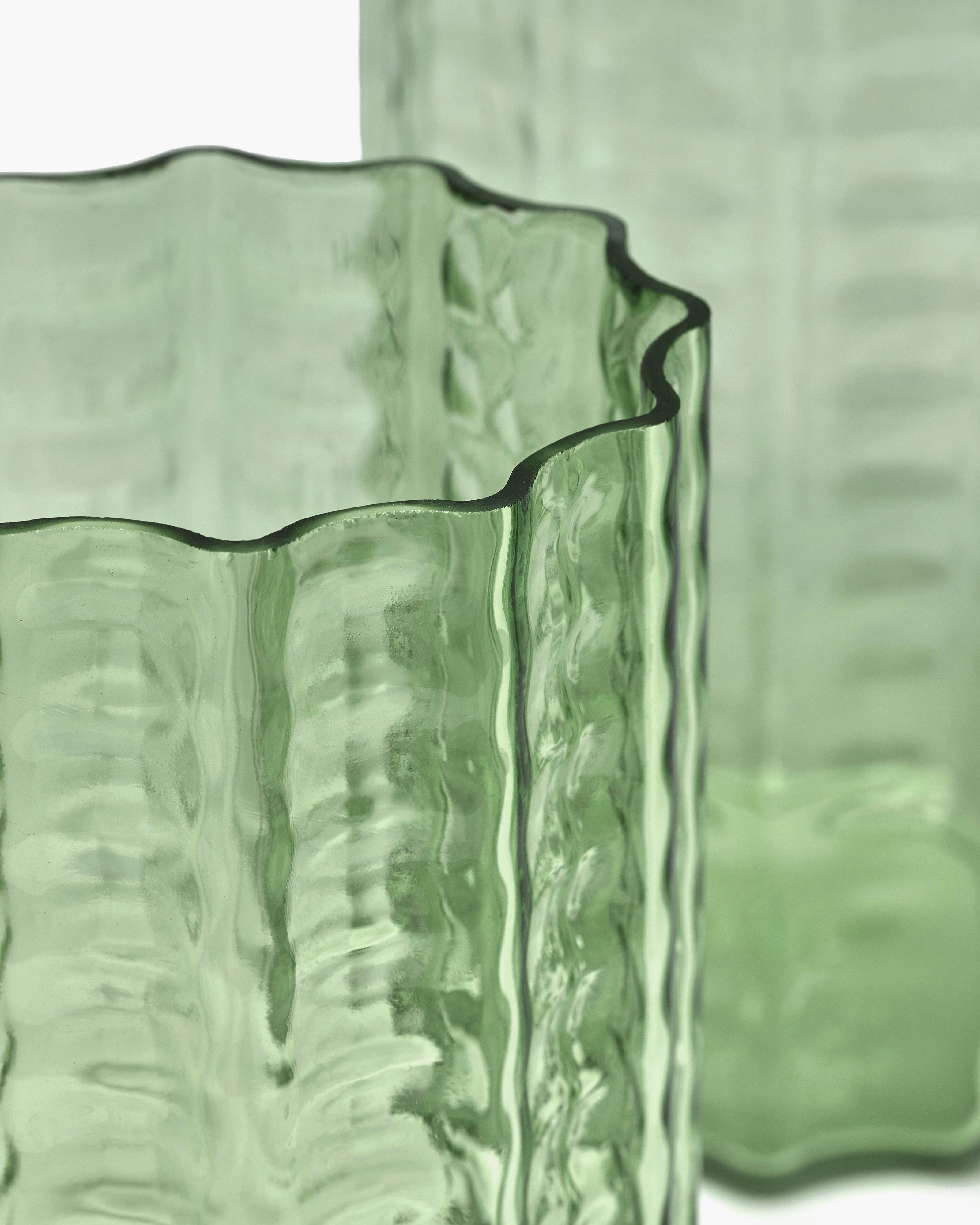Serax Waves váza 01 zelená transparentní sklo