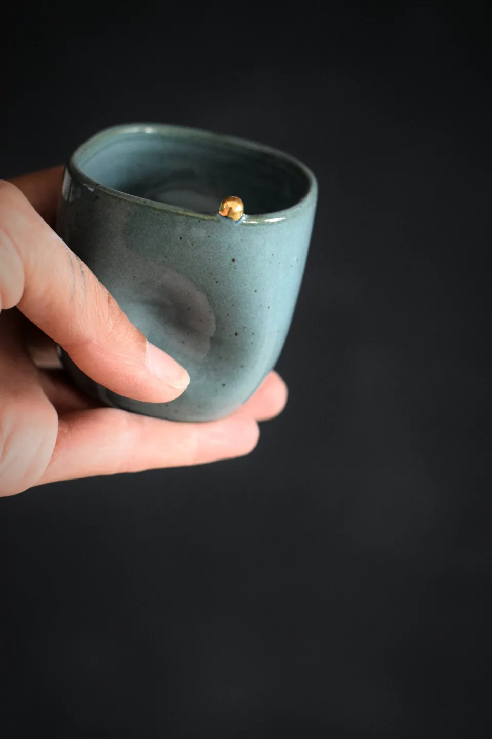 Terra Ceramics Prague Ziggy Forest Green espresso šálek 80 ml