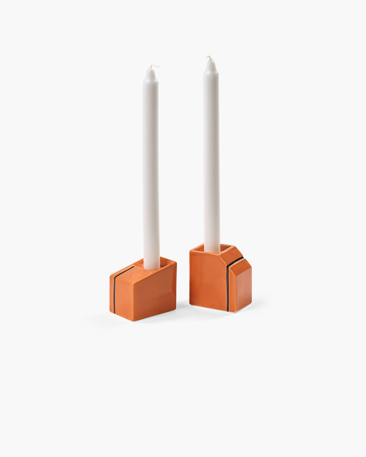 Serax Silos svícen oranžový sada 2 ks porcelán