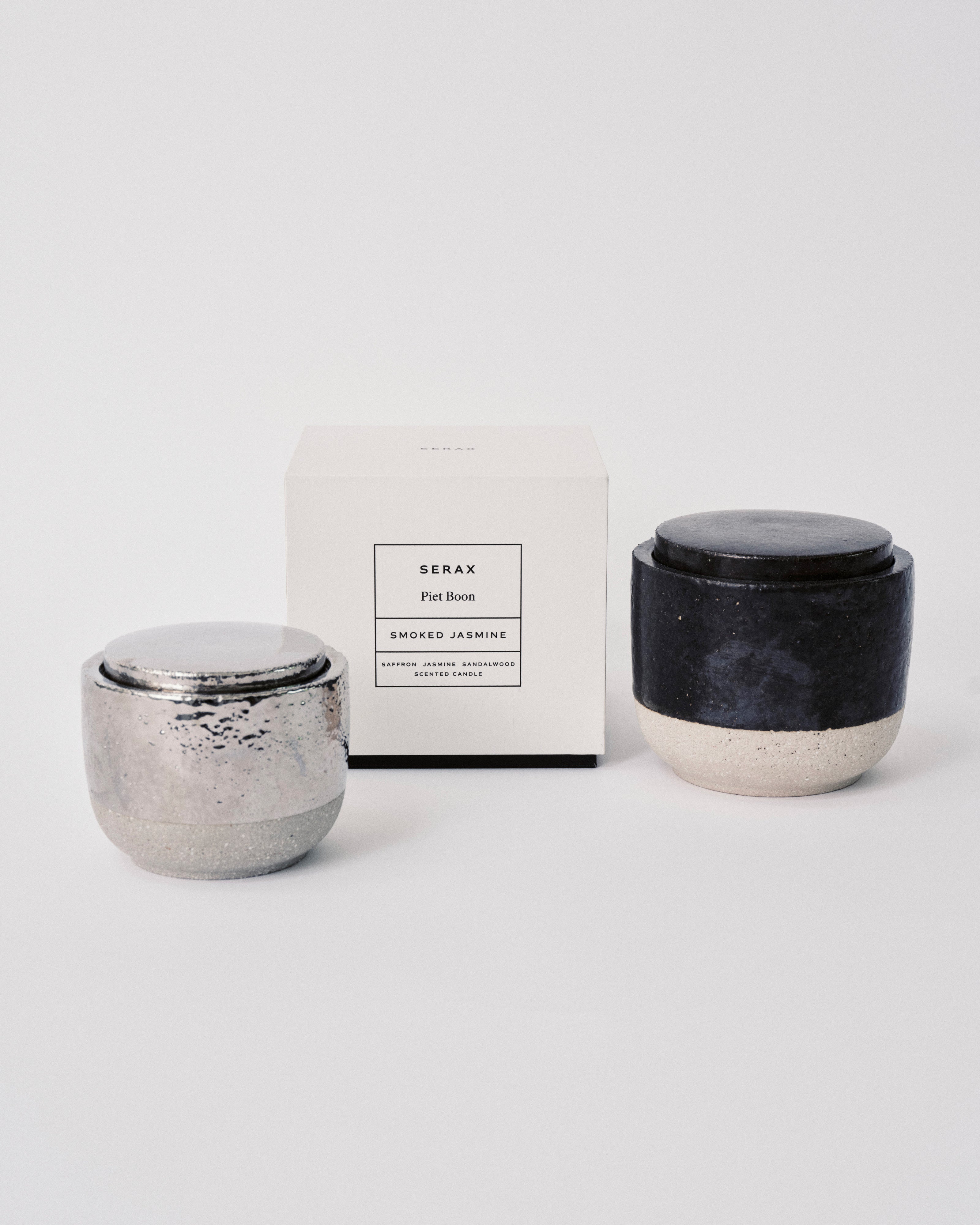 Serax Smoked Jasmine vonná svíčka S stříbrná 245 g