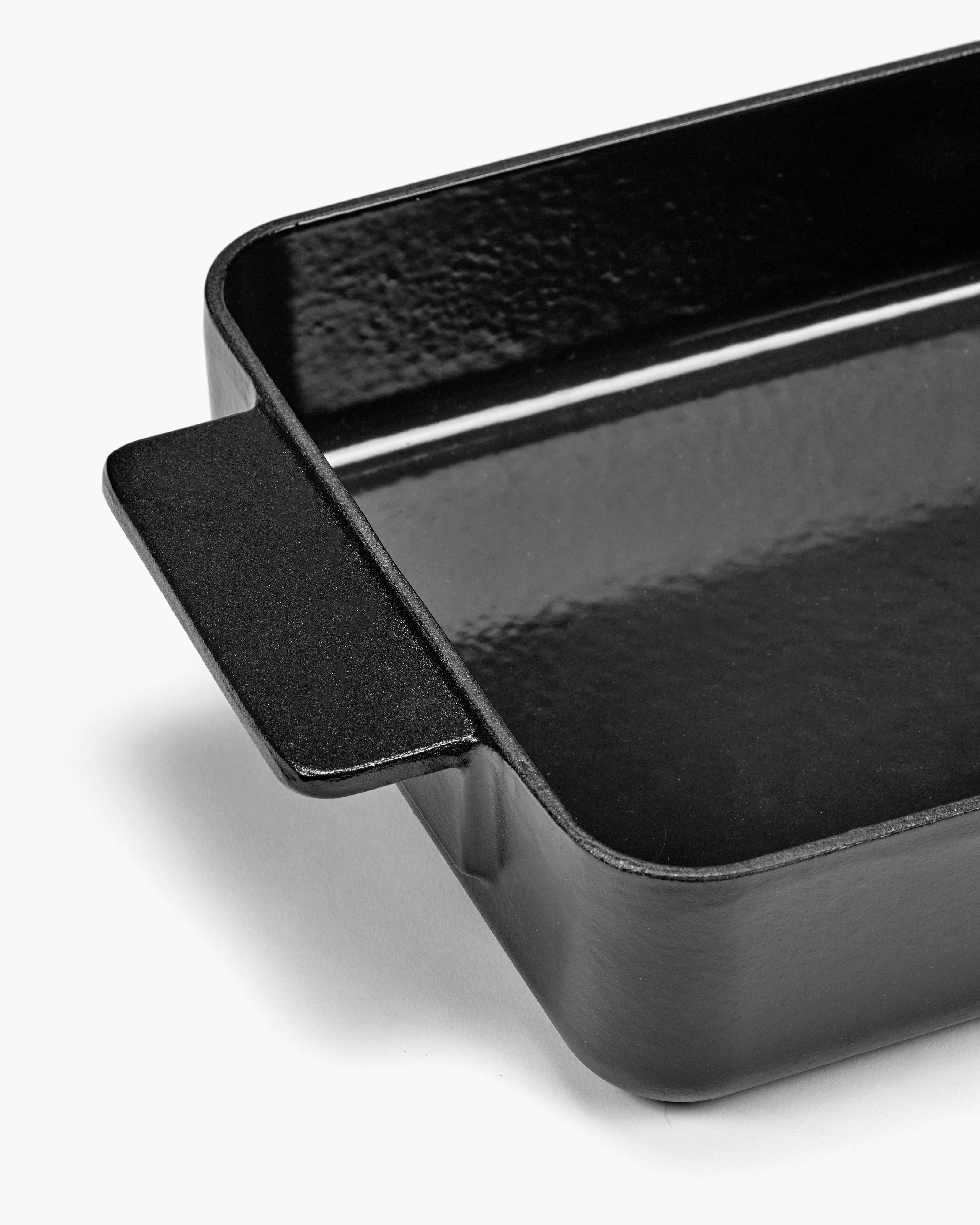 Serax Surface zapékací mísa L černá kamenina