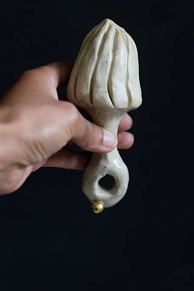 Terra Ceramics Prague LEMO odšťavňovač bílý se zlatem