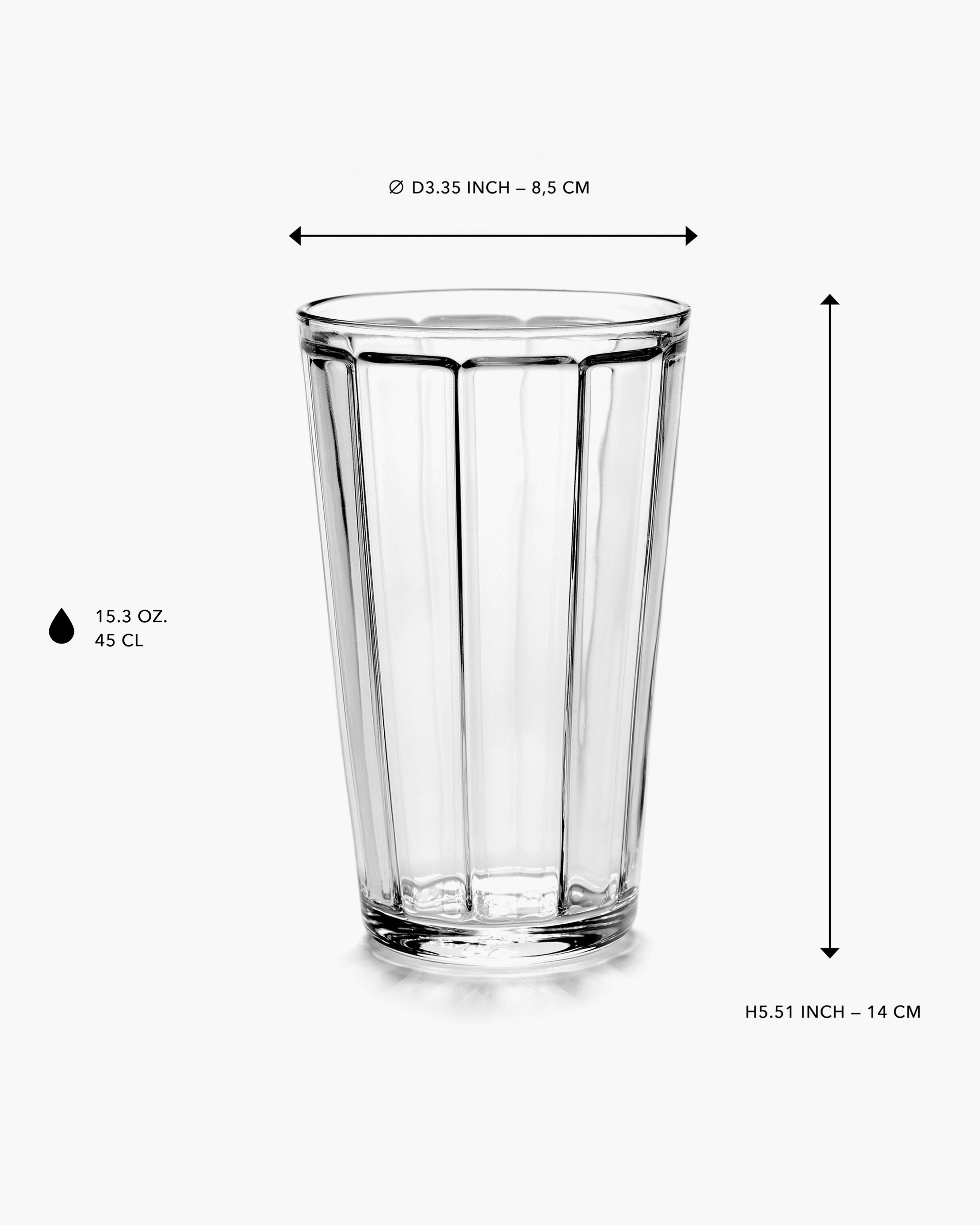 Serax Surface XL sklenice na long drink transparent
