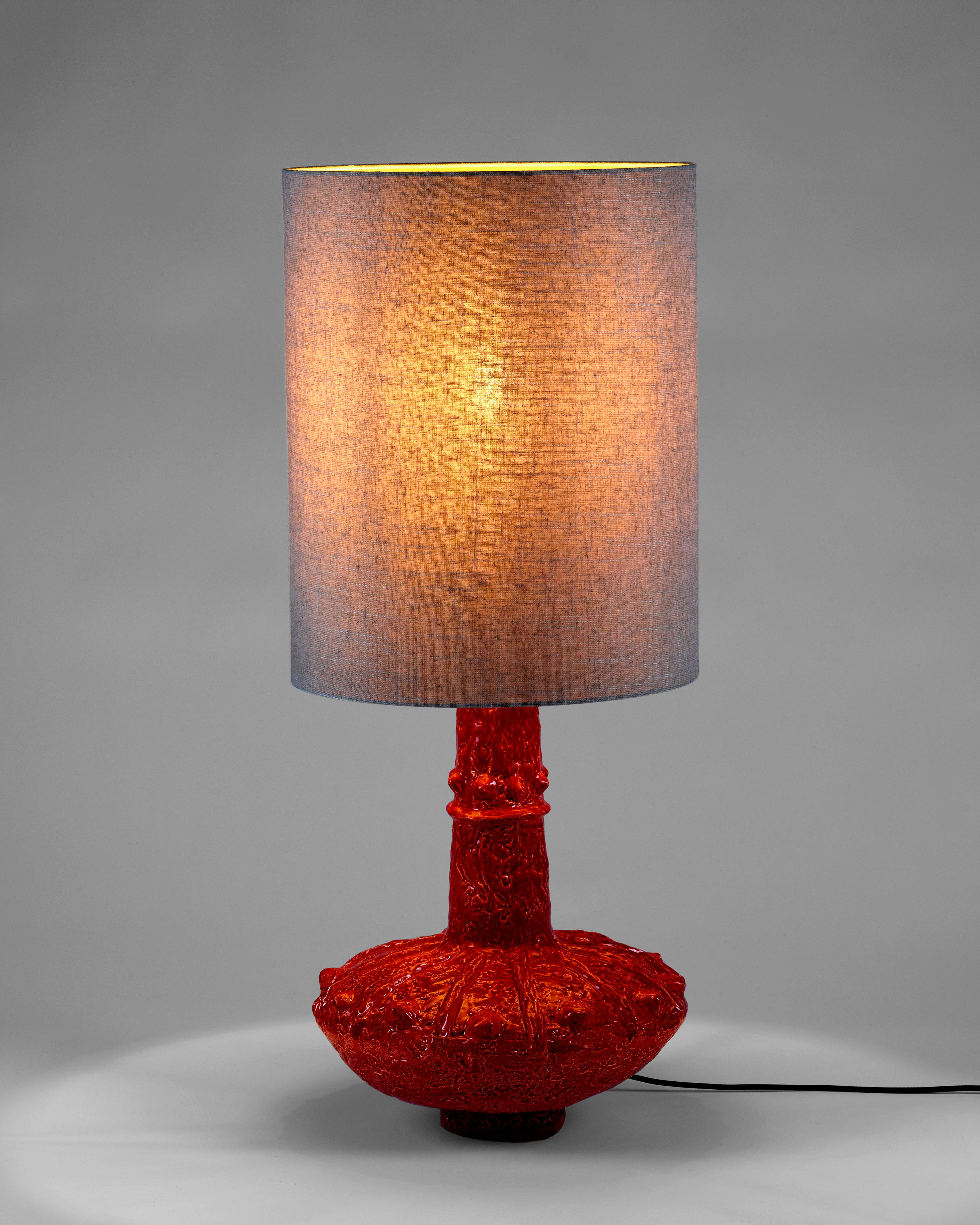 Serax Georgia stolní lampa oranžová keramická vroubkovaná