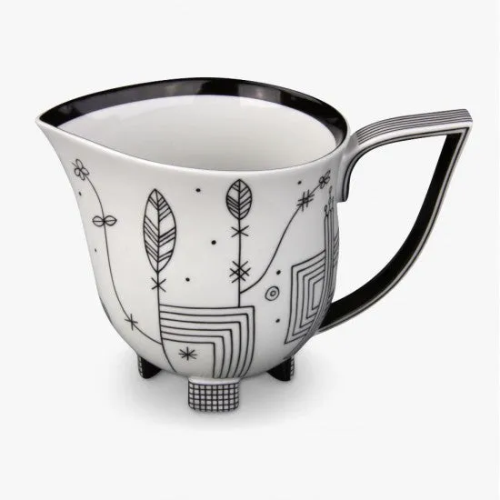 Augarten Mythos mléčenka na nožkách černá porcelán