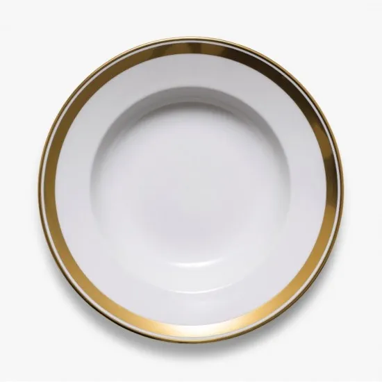 Augarten Habsburg hluboký talíř 25 cm zlatá porcelán