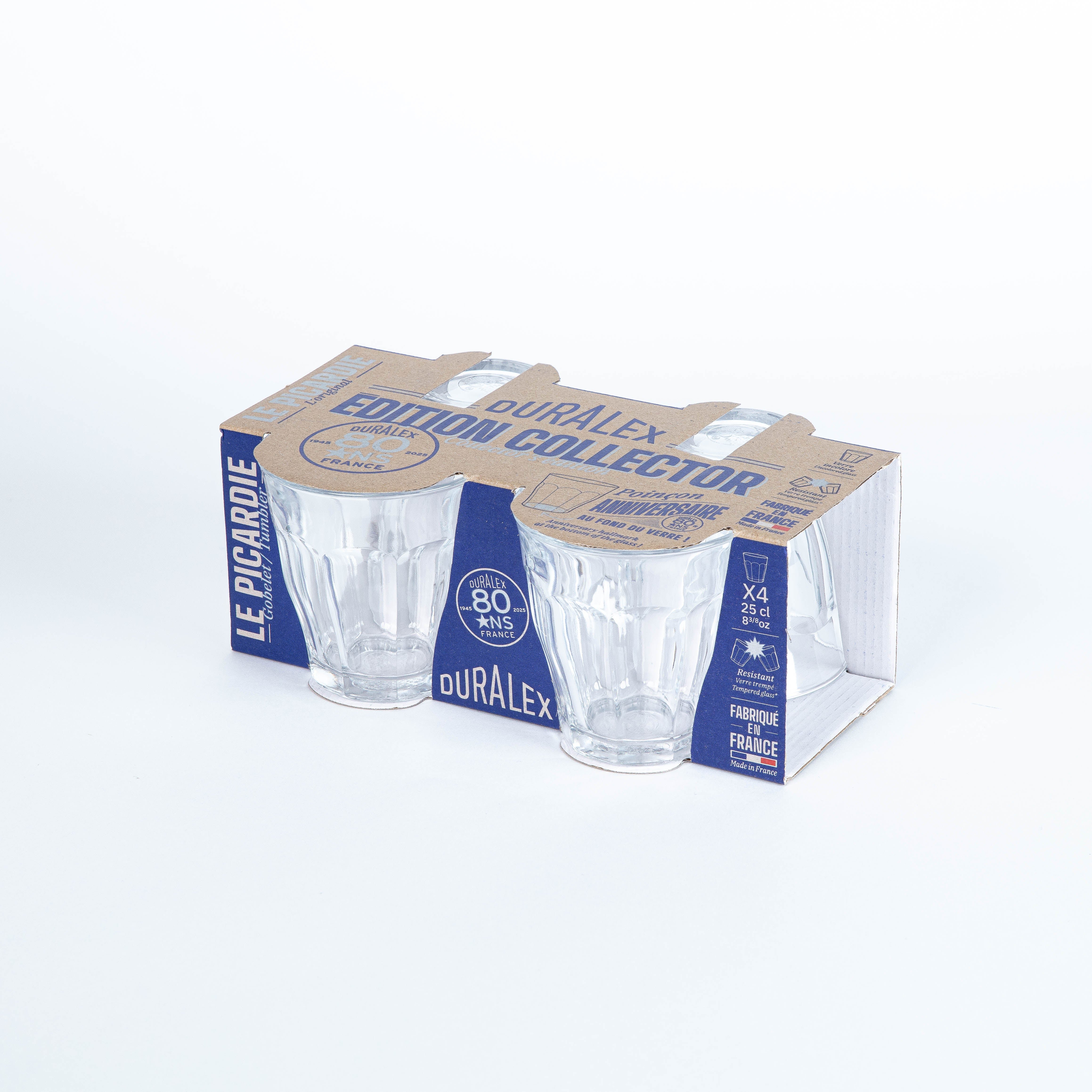 Duralex Picardie sklenice 25 cl čiré 4 ks 80 let
