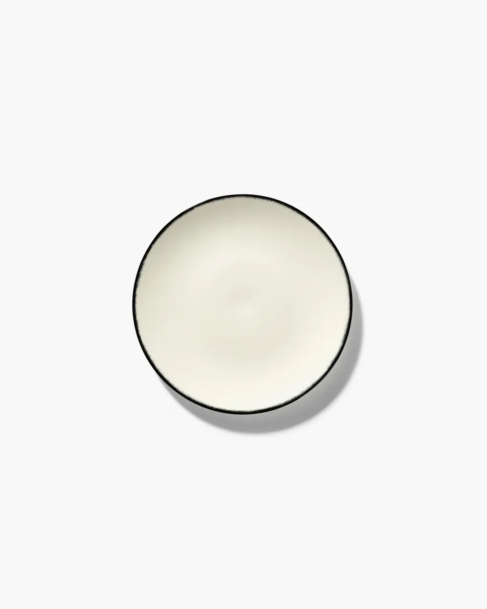 Serax Dé snídaňový talíř porcelán bílá černá varianta 1