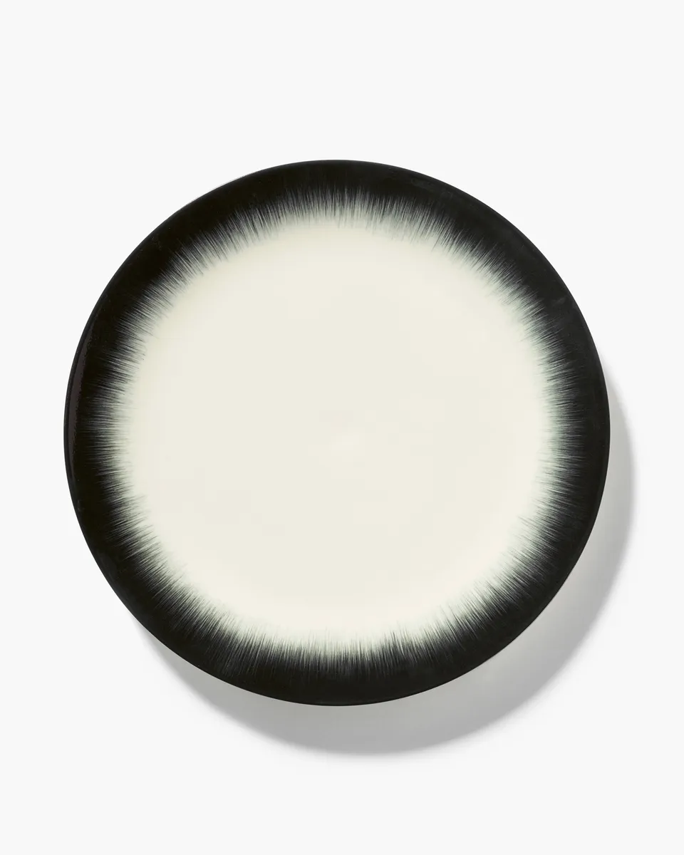 Serax Dé variation 4 talíř bílo-černý porcelán