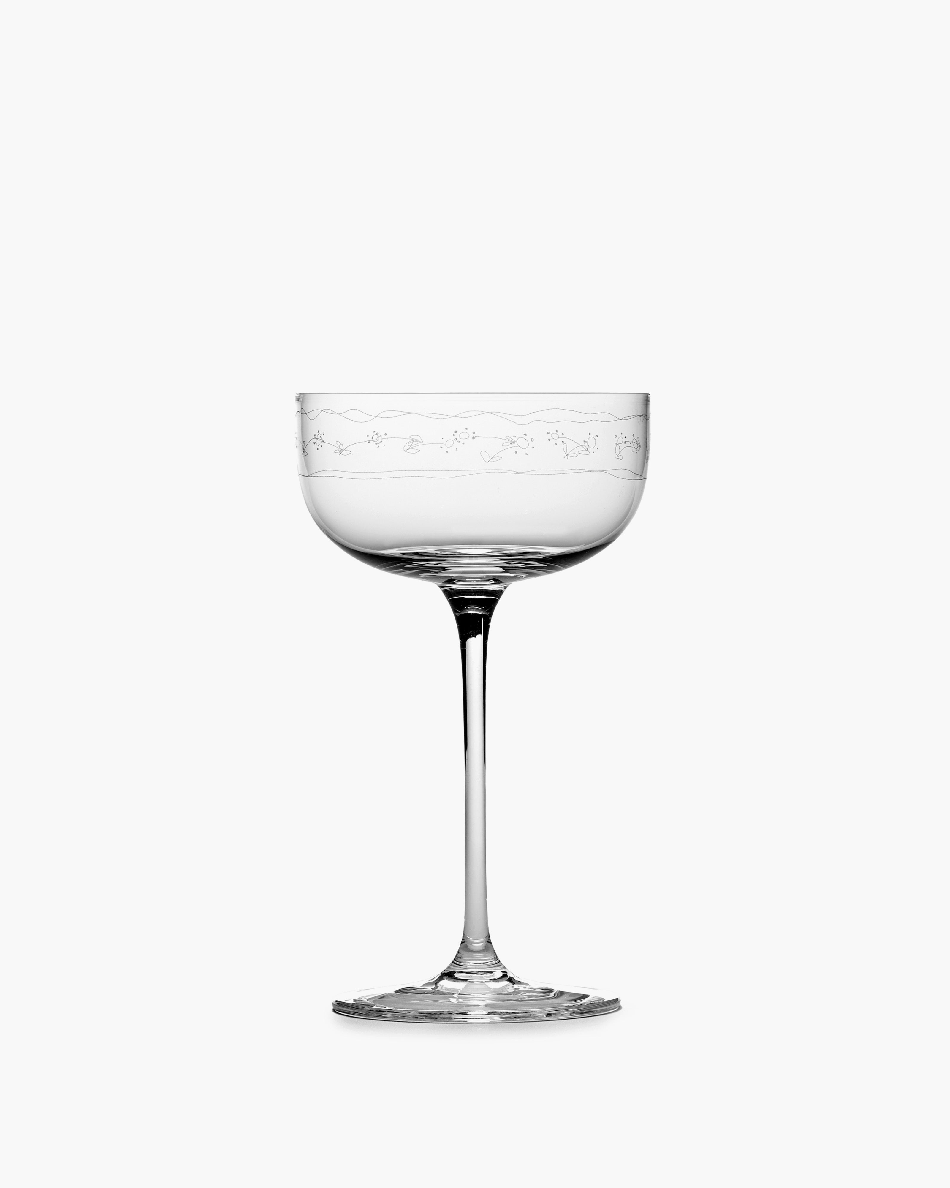 Serax Midnight Flowers Champagne coupe anemone vaniglia