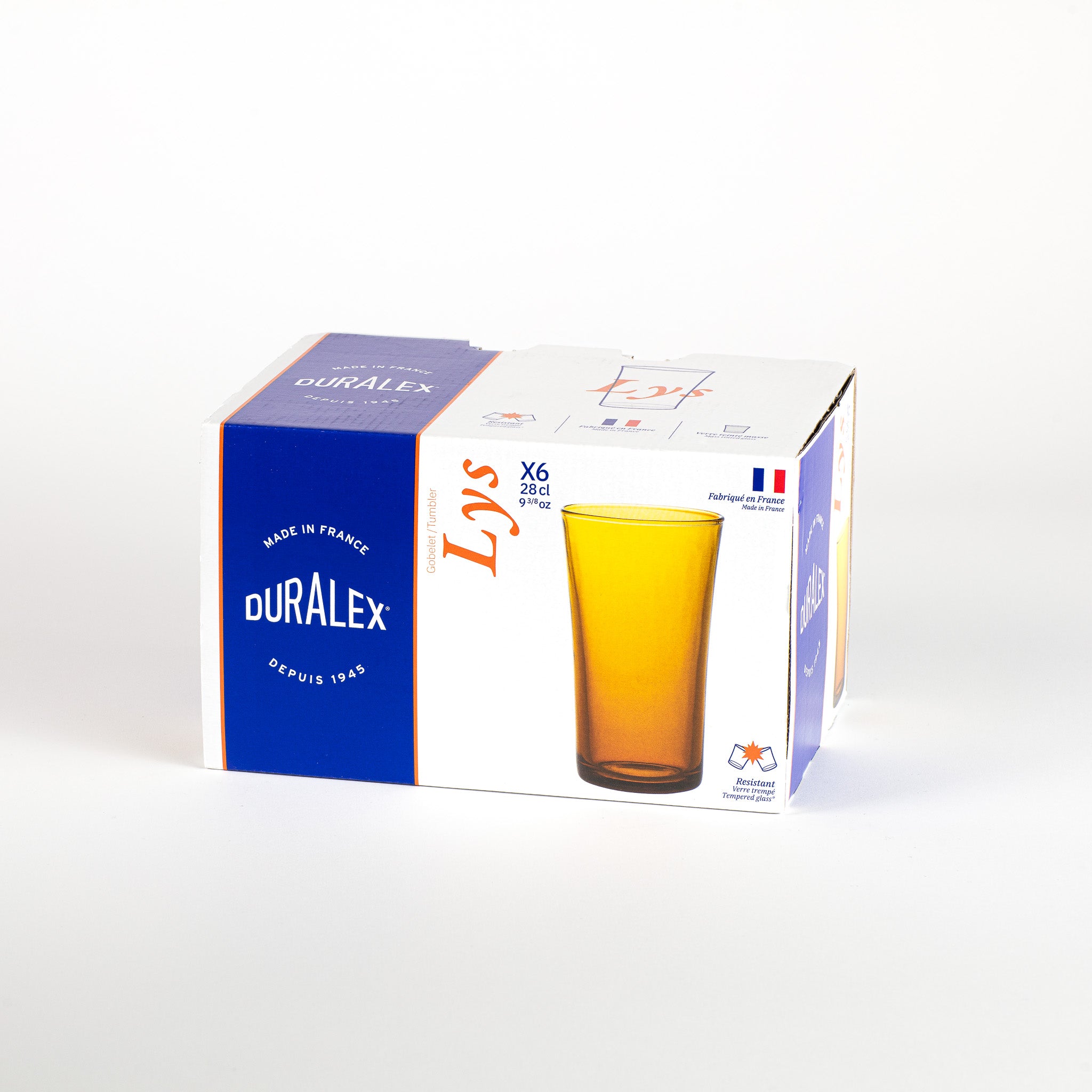 Duralex Lys Vermeil sklenice 28 cl 6 ks tvrzené sklo