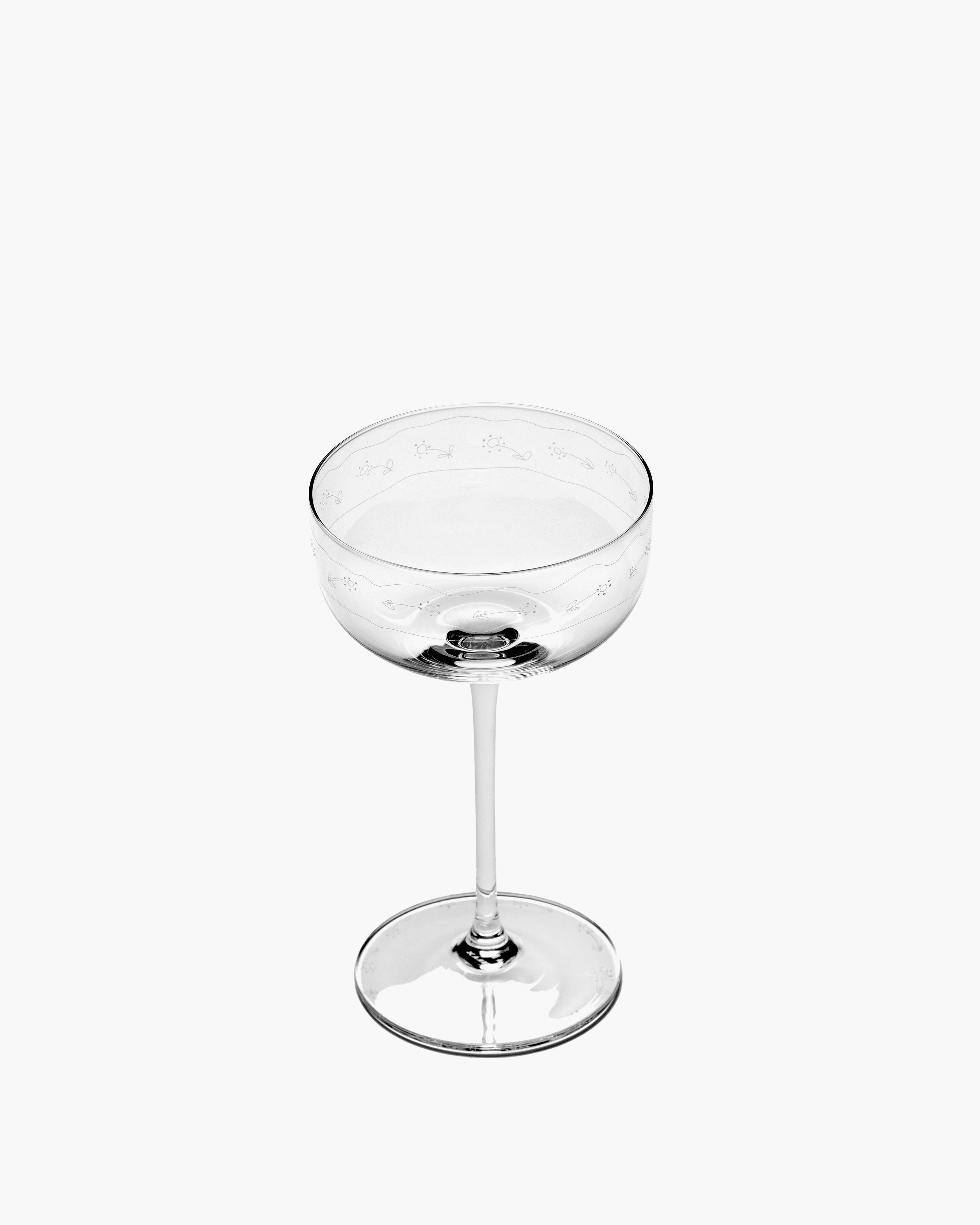 Serax Midnight Flowers Champagne coupe anemone vaniglia