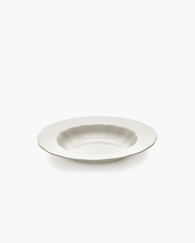 Serax Silhouette hluboký talíř L bílý porcelán
