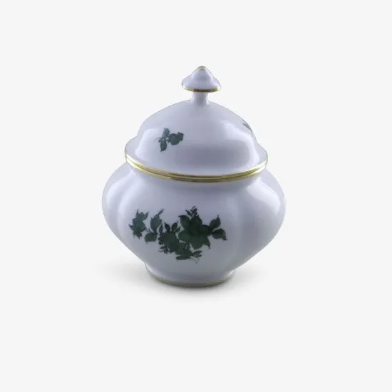 Augarten Mozart porcelánová cukřenka zelená