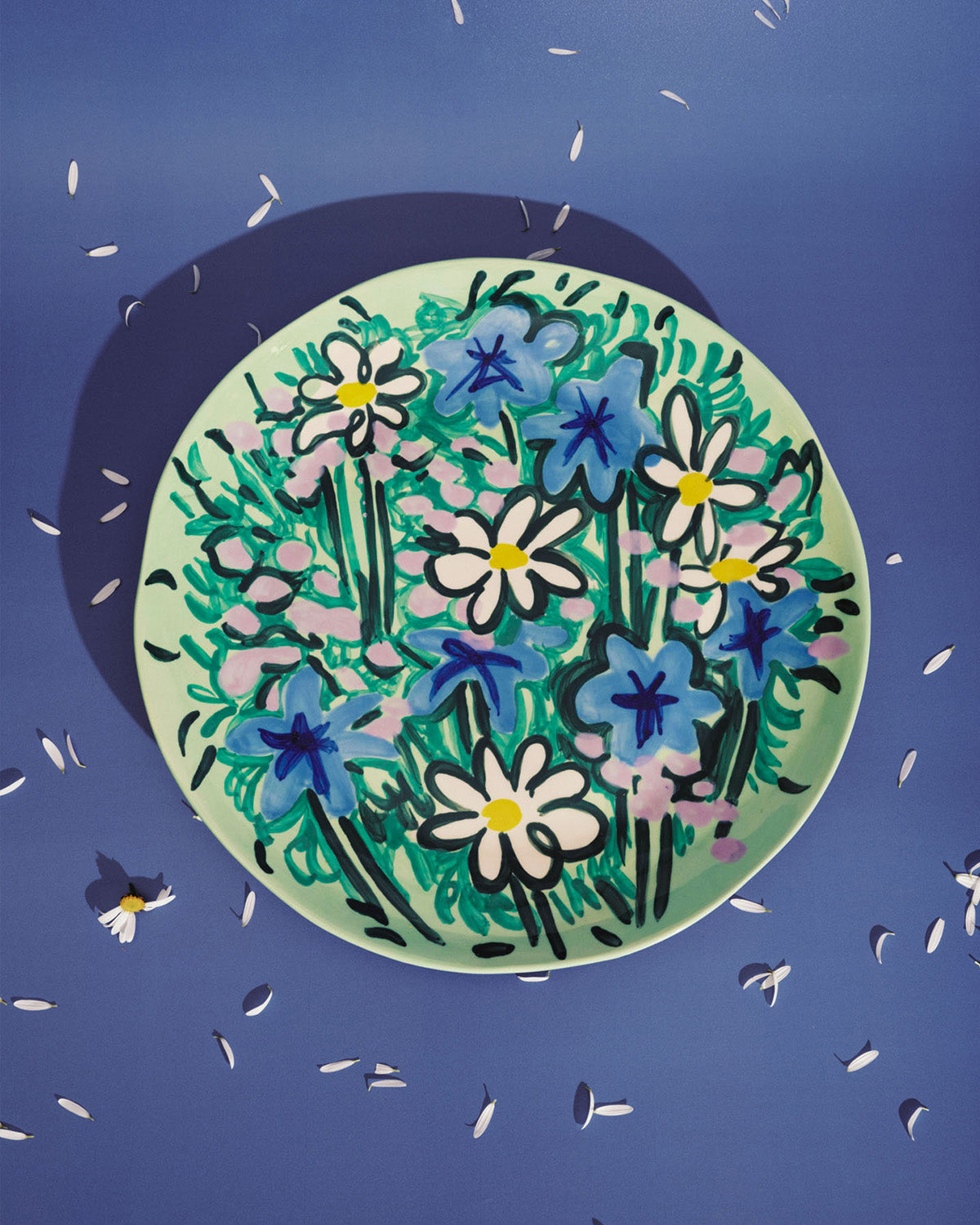 Serax Spring talíř servírovací zelenomodrý