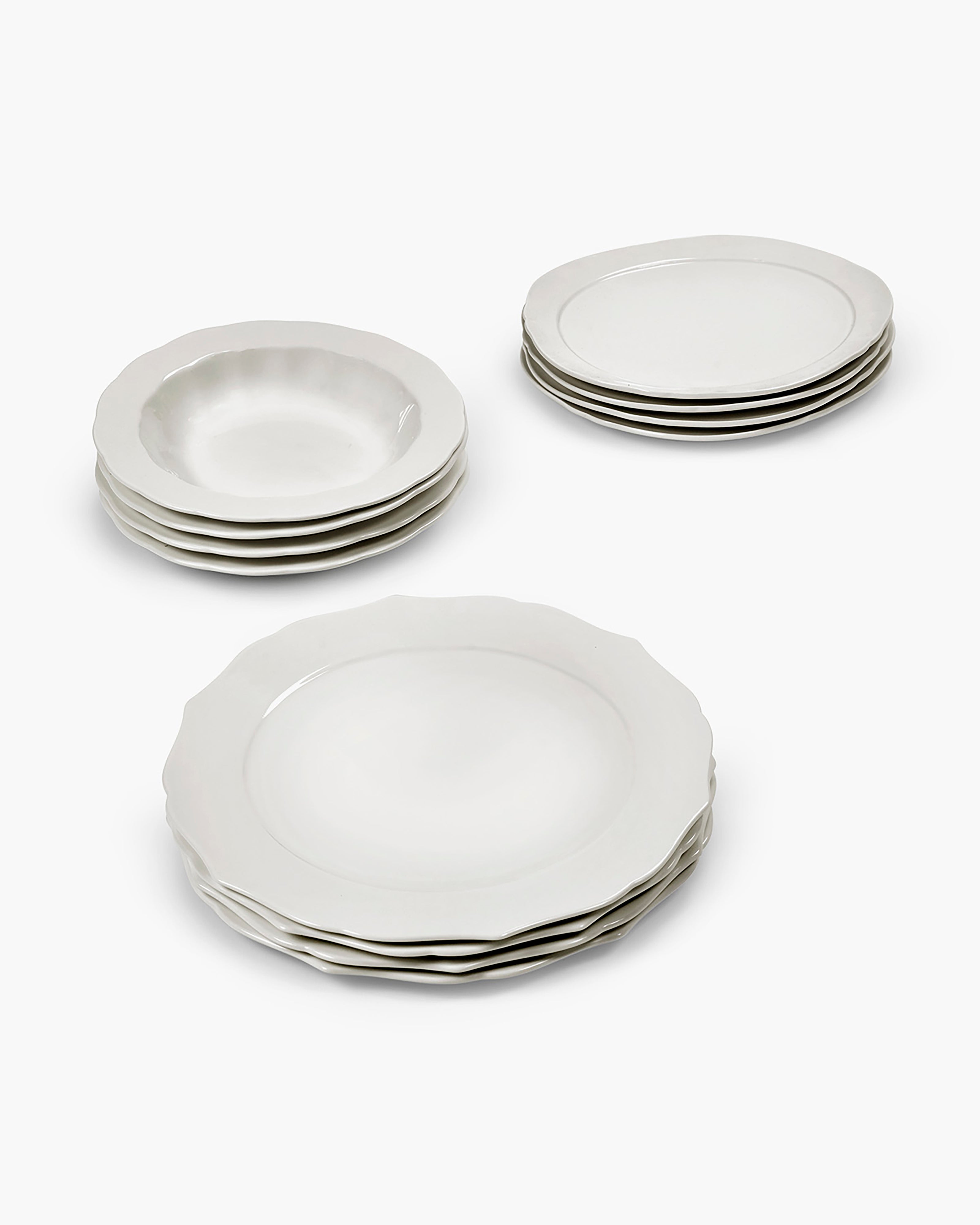 Serax Silhouette jídelní sada 12dílná bílá porcelán