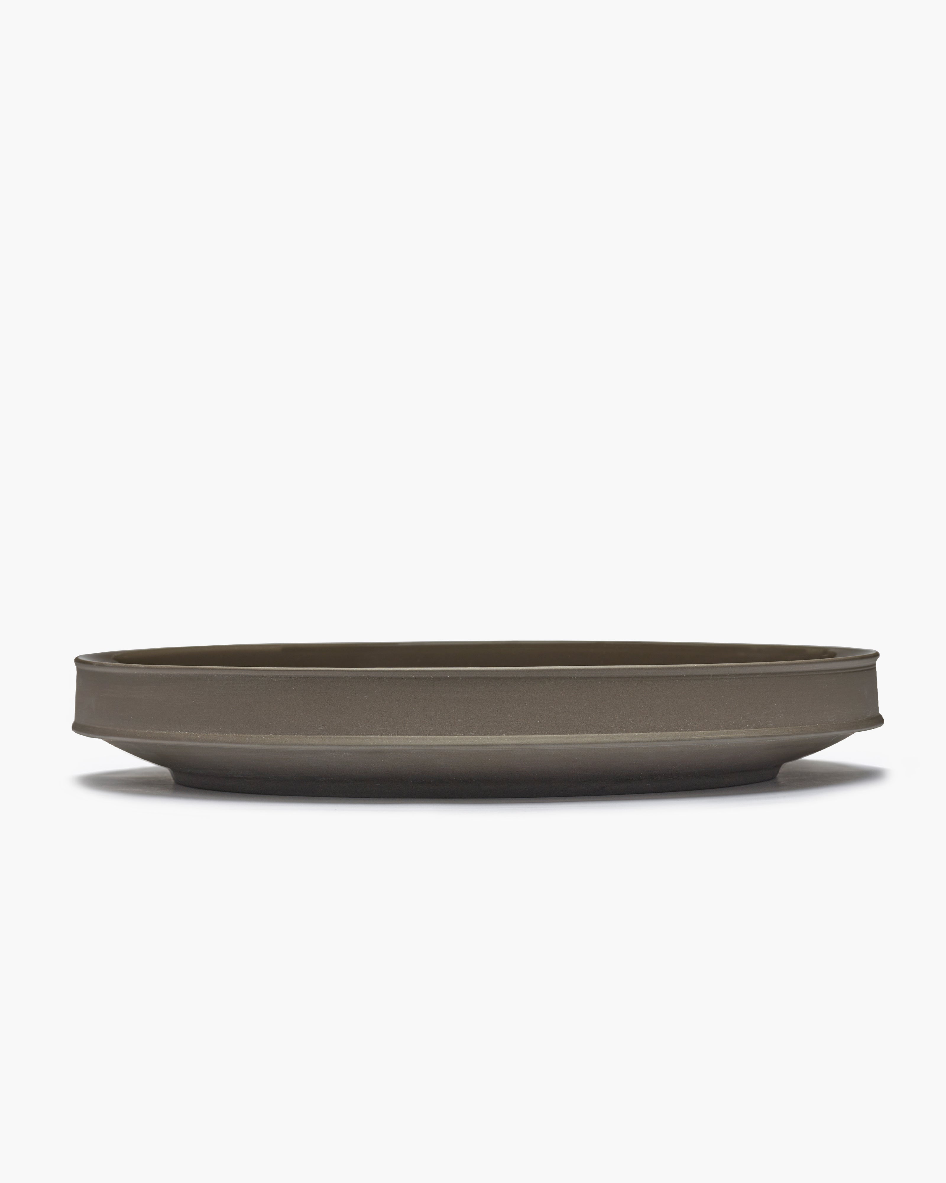 Serax Dune mísa XL nízká porcelánová tmavě hnědá