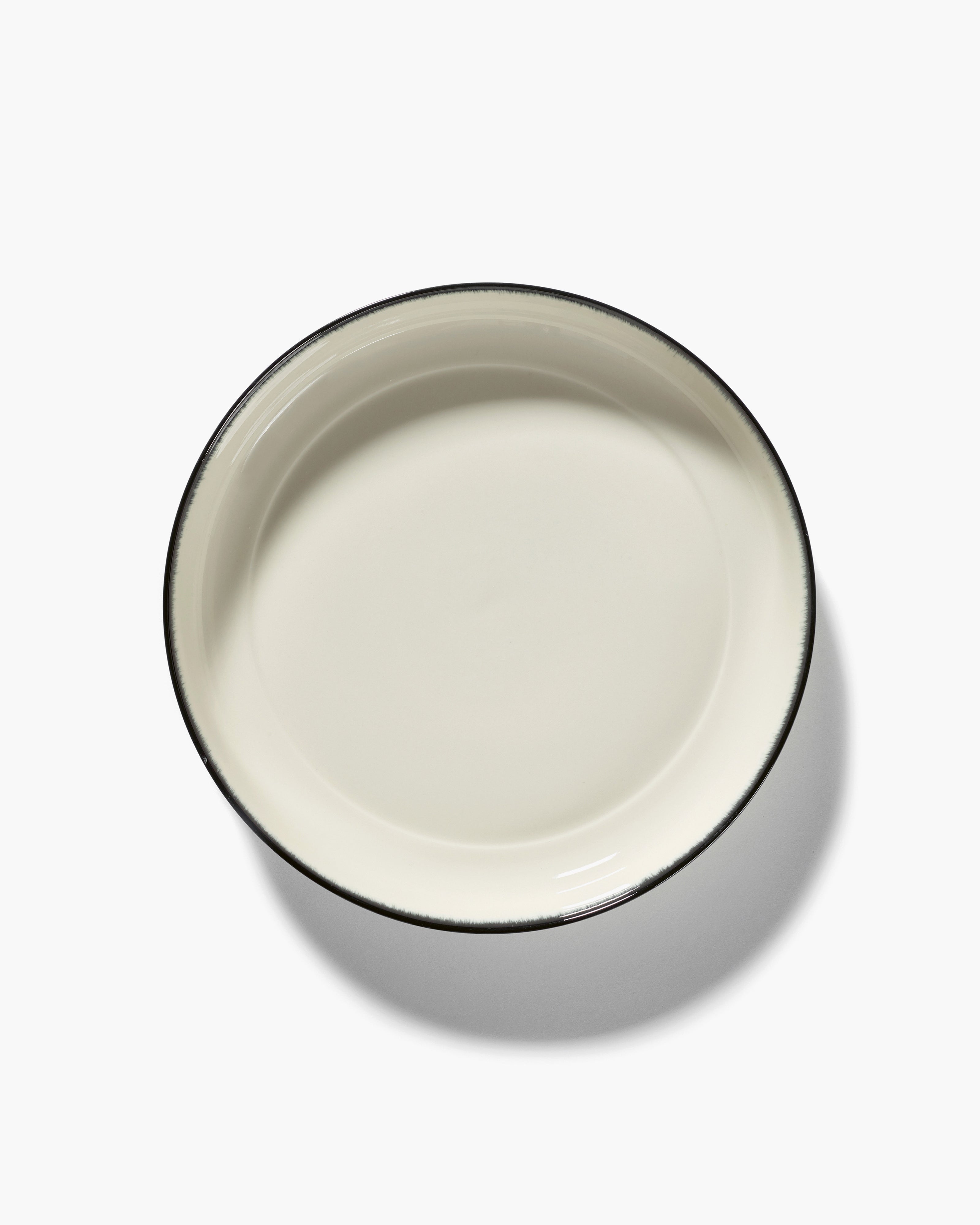 Serax Dé hluboký talíř XL bílá/černá porcelán