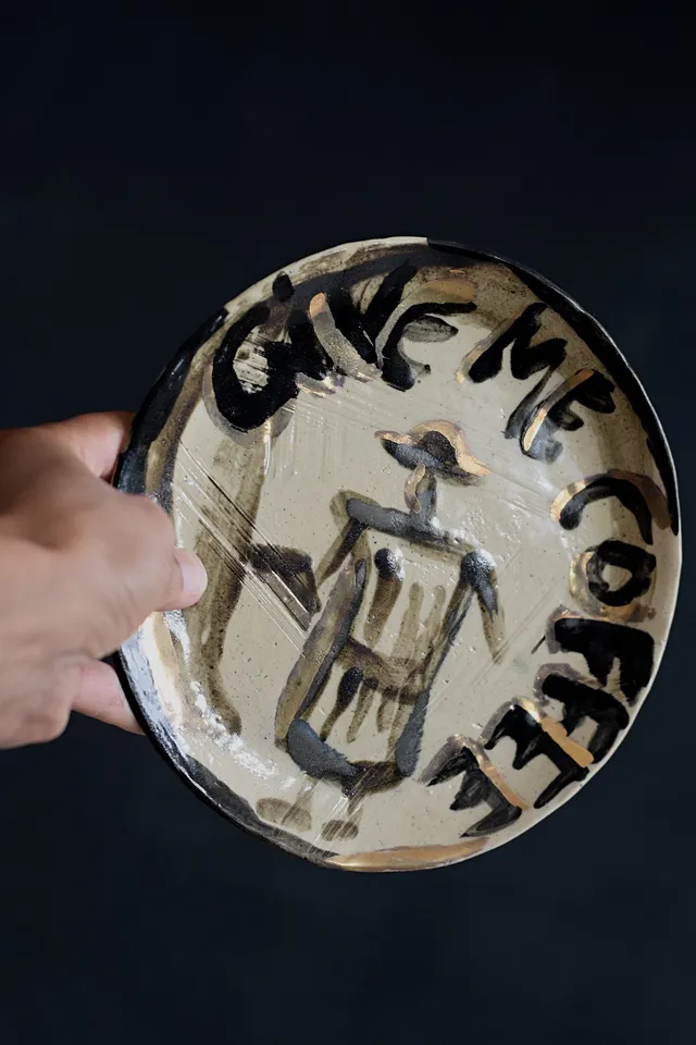 Terra Ceramics Prague LILI Give Me Coffee dezertní talíř 18 cm