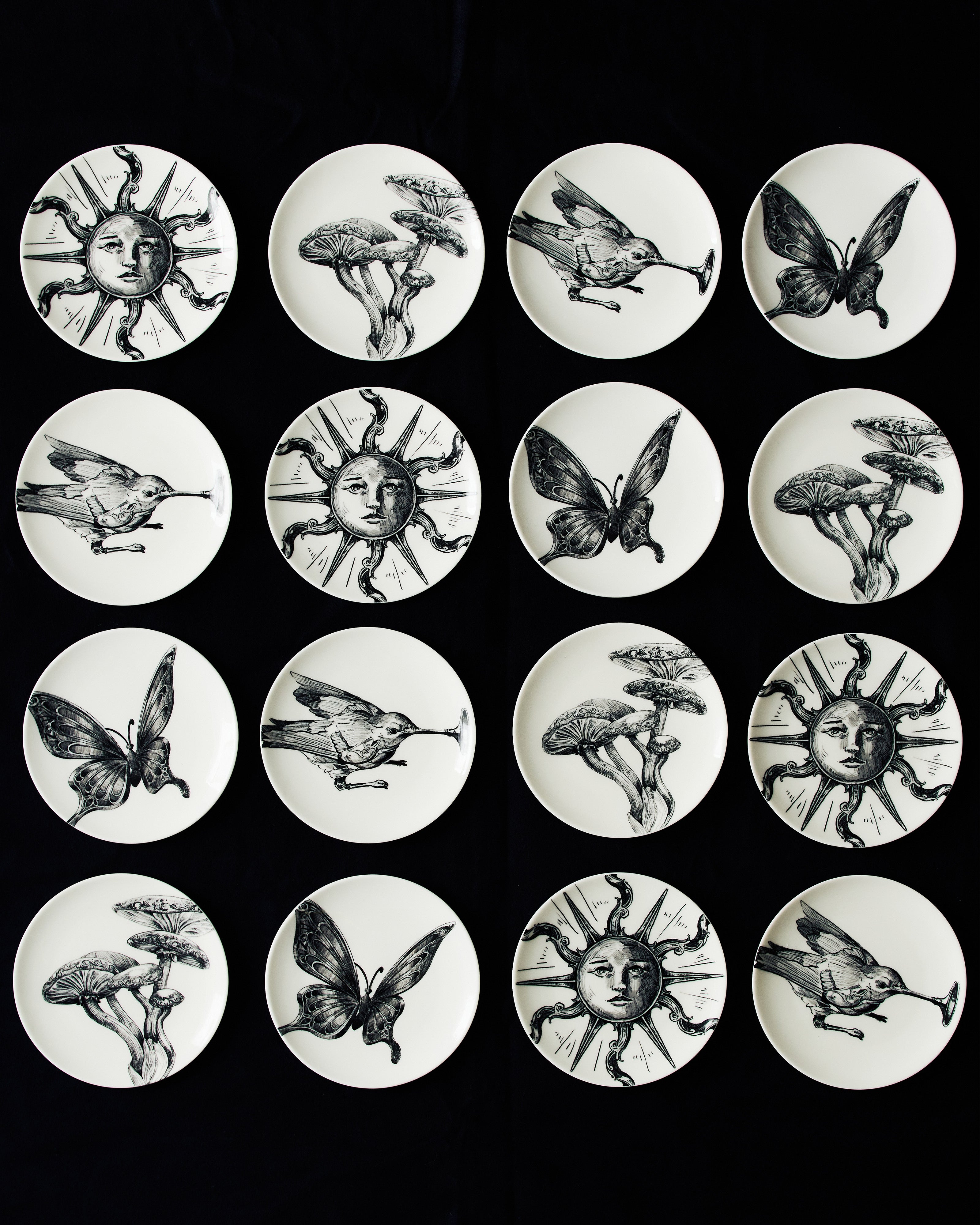 Serax Unity talíř na chléb hummingbird bílý porcelán