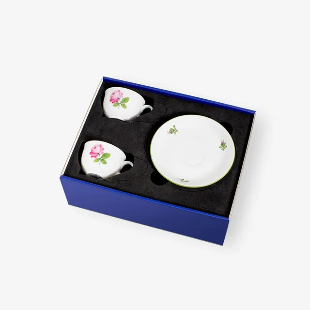 Augarten Schubert Vienna Rose espresso sada růžová porcelán