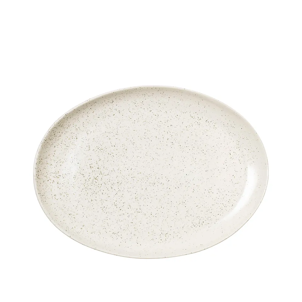 Broste Copenhagen Nordic Vanilla talíř oválný kameninový