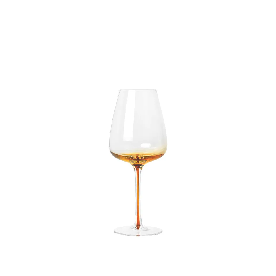 Broste Copenhagen Amber sklenice na bílé víno jantarová