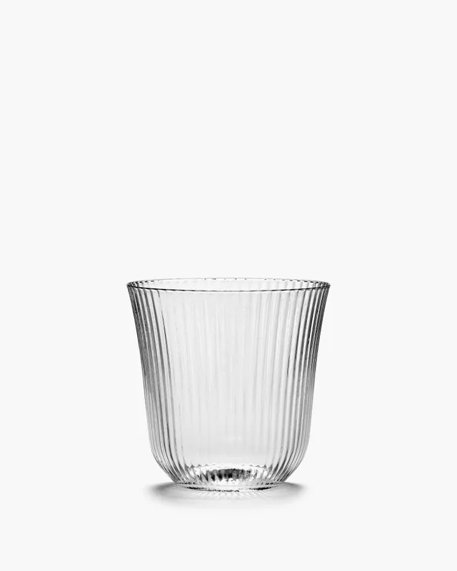 Serax Inku Tumbler S sklenice čirá žebrovaná