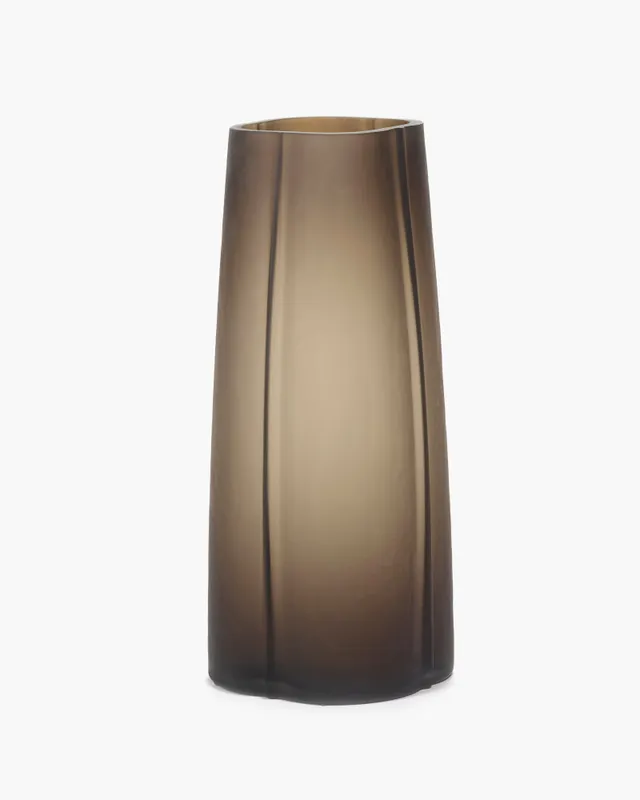 Serax Shapes váza hnědá skleněná matná