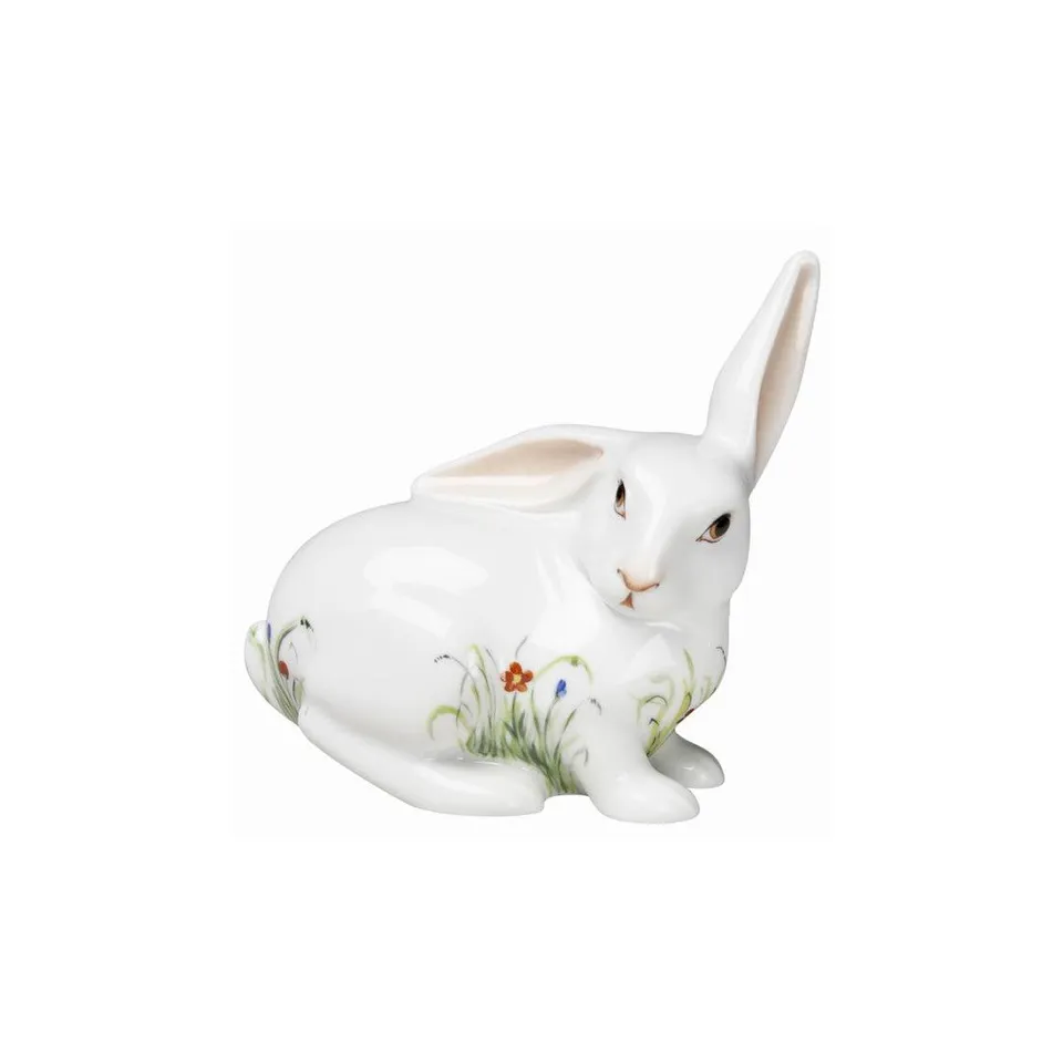 Augarten Sedící zajíc figurka vícebarevná porcelán