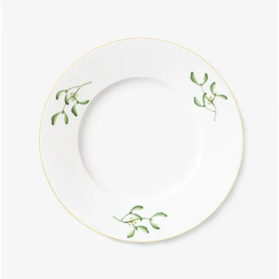 Augarten Schubert talíř 25 cm zelený jmelí zlato
