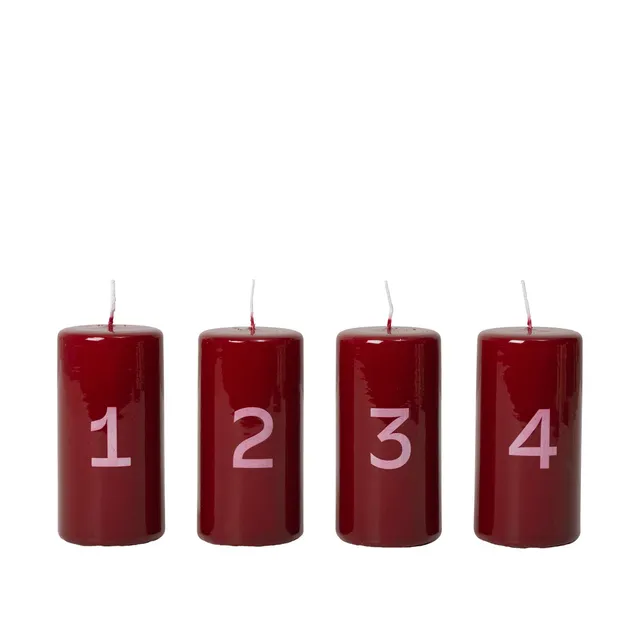 Broste Copenhagen Advent Calender Glossy svíčka lesklá