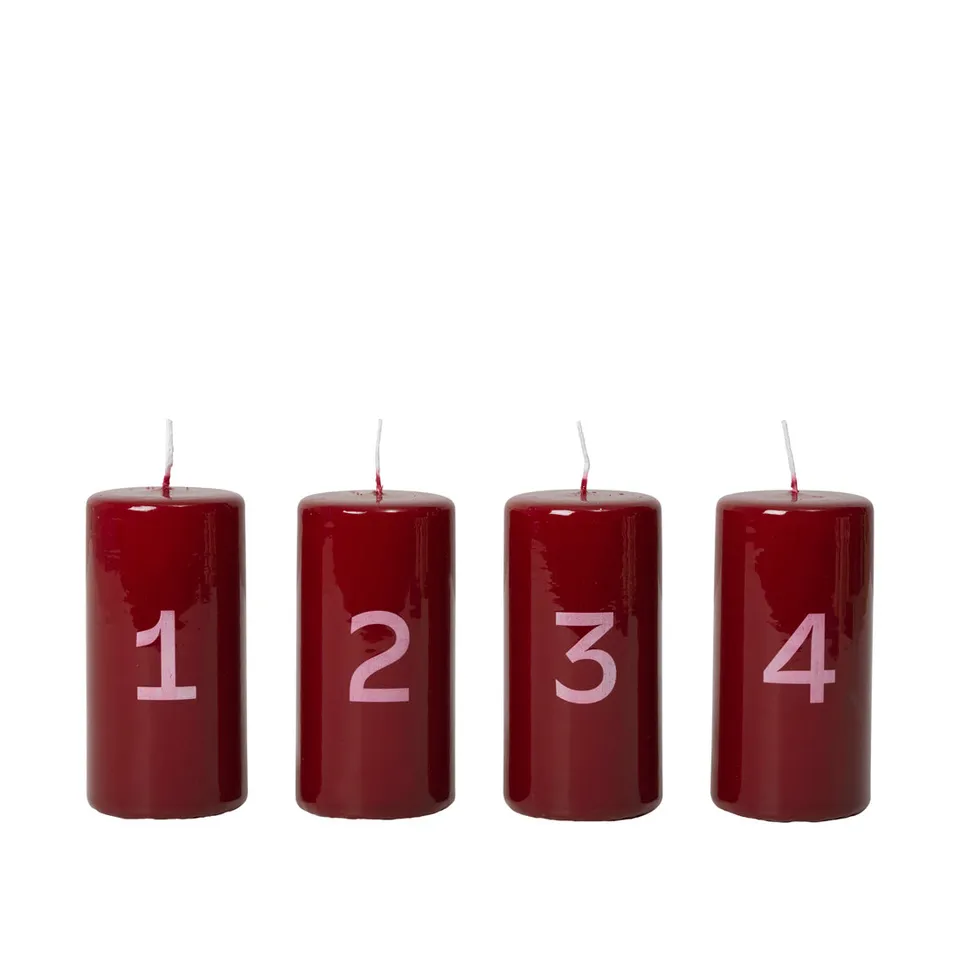 Broste Copenhagen Advent Calender Glossy svíčka lesklá