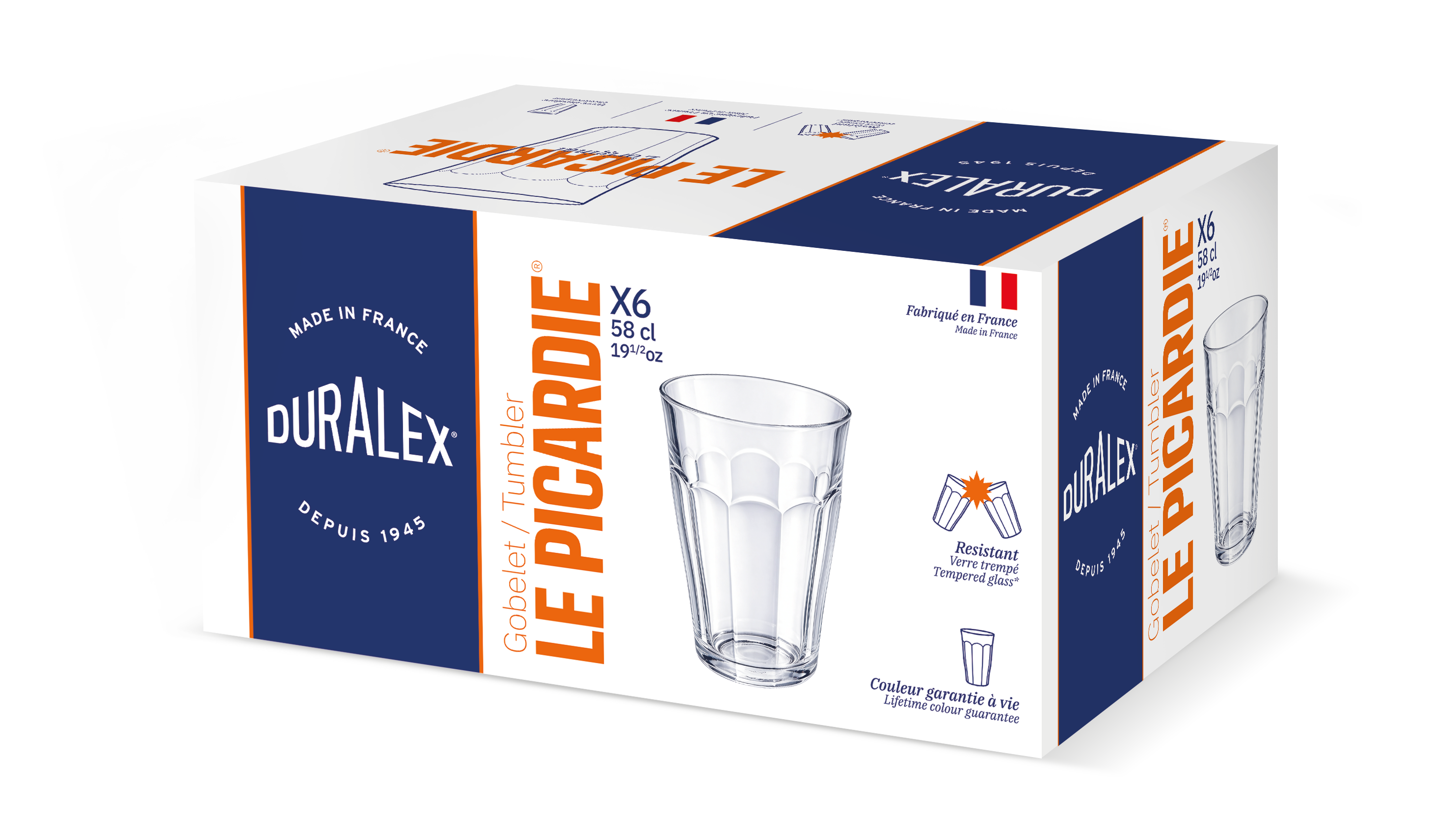 Duralex Le Picardie 58 cl sklenice čiré 6 ks XXL