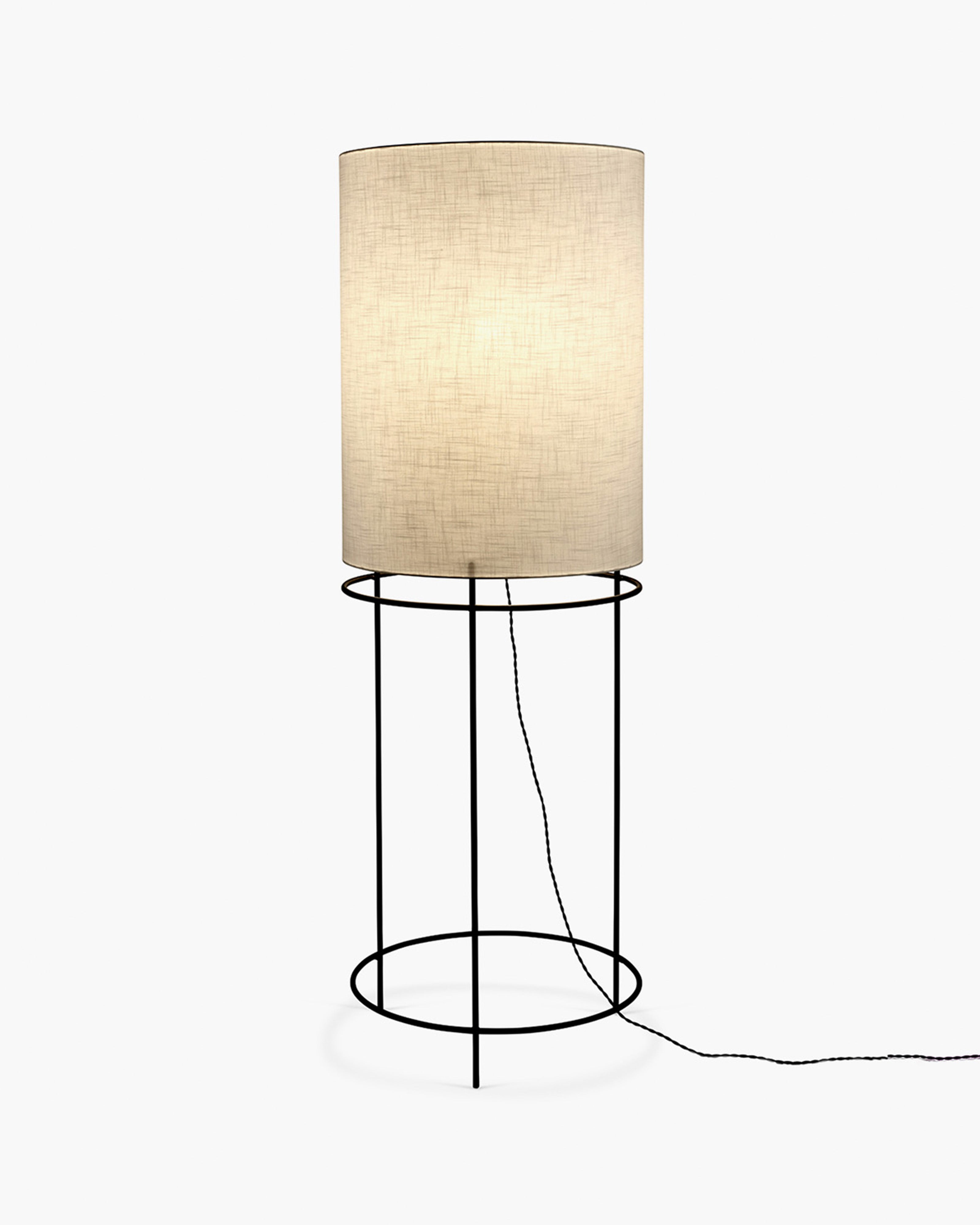 Serax Cylinder 03 stojací lampa černobílá lněná